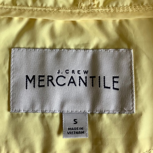 J. Crew Mercantile Yellow Windbreaker Hooded Jacket - Size Small - Picture 4 of 7
